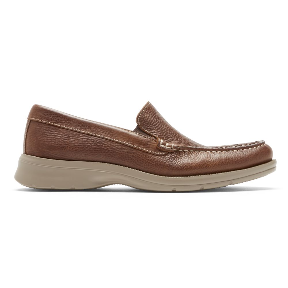 Mocassins Homem Rockport Palmer Venetian Slip-Ons Marrom,Portugal ROCEK-3196